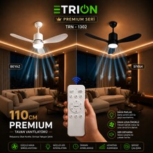 Trion TRN-1303 110 cm Kumandalı LED Tavan Vantilatörü (SİYAH)