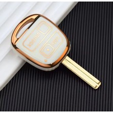 Keyron Land Cruiser Yarıs Camry Rav4 Corolla Prado Tarago Avensis Anahtar Kılıfı Beyaz Gold