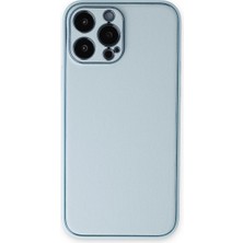 Drop Tedarik Apple Iphone 14 Pro Kılıf Coco Deri Silikon Kapak - Sky Blue