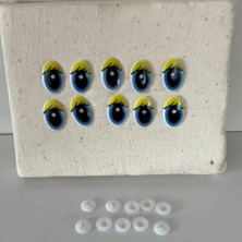 Nildamigurumi Amigurumi Vidalı Oval Animasyon Göz 19X29 mm Mavi 10 Adet
