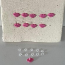 Nildamigurumi Amigurumi Vidalı Dudak Pembe 10 Adet