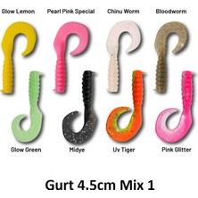 Han Fishing Hanfish Gurt 45 4.5cm Lrf Silikon Yem 10 Adet Mix 1