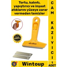 Wintoup #camkazıyıcı 100 mm Boya Sökücü Çok Amaçlı Profesyonel Cam Kazıma Bıçağı 2 Adet Yedek Bıçak Hediyeli