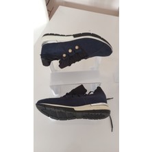 Omsa Grup Lacivert Süet Sneaker | Hafif Taban Casual Yürüyüş Ayakkabısı | Günlük Şehir Stili Kadın Spor Ayakkabı