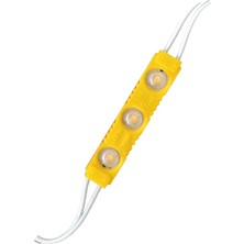 Rodevino 12V 3'lü Mercekli Sarı Amber Modül LED 2835 1.5W Ledli Aydınlatma