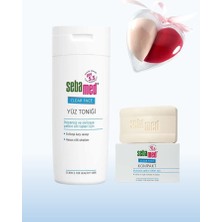 Sebamed Clear Face Sivilceye Yatkın Yağlı Ciltler Için Etkili Siyah Nokta Karşıtı Yüz Temizleme Toniği 200 Ml+ Kompakt   100 gr + Makyaj Süngeri Hediye