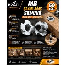 BRATİ HAND TOOLS M6 Çakma Ağaç Somunu (50 Adet)