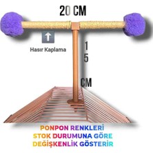 Salıncak T Tünek Ponponlu Hasır Kaplamalı  Kafes Içi/dışı Kullanım (Petg Malzeme 20×15)