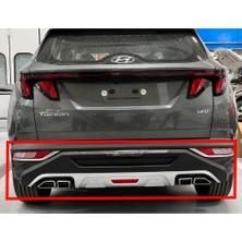 TMZ Garage 2021-2023 Hyundai Tucson Arka Tampon Koruma Difüzör Ithal | Premium Arka Tampon Eki | Sportif Tasarım