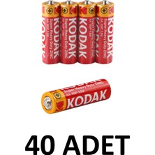 Kodak 40 Adet Aa Çinko Karbon Kalem Pil