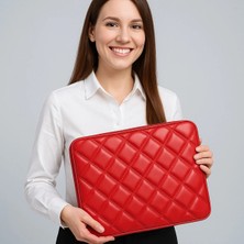 Meschain Meschaın Kapitone Laptop Kılıfı 15.6" ve 16" Inç Kırmızı