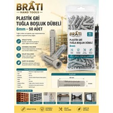 BRATİ HAND TOOLS 8mm Tuğla Boşluk Dübeli 50 Adet