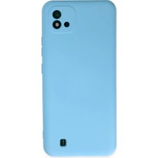 Twin Store Newface Realme C11 2021 Kılıf Nano Içi Kadife Silikon - Mavi