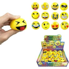 MİNGODAN Emoji Stres Topu 1 Adet Sıkmalı Sünger Top El Bilek Egzersiz Topu Anti Stres Duyusal Squishy Oyuncak Avuç Içi Top
