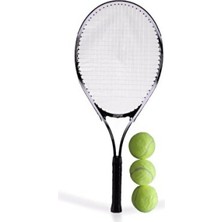 Empressco Set Halinde 3 Adet 27 Inç Siyah Tenis Raketi ve Toplu Taşıma Çantası