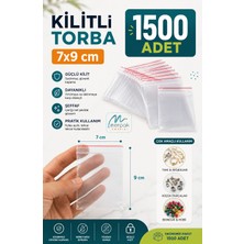 Merpak Ambalaj Kilitli Torba Şeffaf Kilitli Poşet Naylon Torba 7x9 cm 1500'LÜ