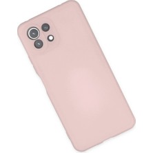 Raftan Topla Mi 11 Lite Kılıf Nano Içi Kadife Silikon - Pudra