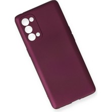 Raftan Topla Oppo Reno 5 Pro Kılıf First Silikon - Mürdüm