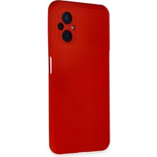 Raftan Topla Poco M5 Kılıf Nano Içi Kadife Silikon - Kırmızı