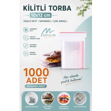 Merpak Ambalaj Kilitli Torba Şeffaf Kilitli Poşet Naylon Torba 10x12 cm 1000'LI