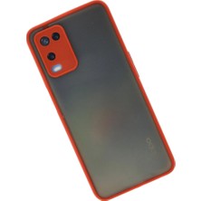 Raftan Topla Oppo A54 4g Kılıf Montreal Silikon Kapak - Kırmızı
