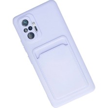 Raftan Topla Redmi Note 10 Pro Kılıf Kelvin Kartvizitli Silikon - Lila