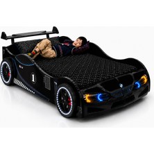 Gt2 - Bmw - Arabalı Yatak  - Tekerlekleri Ledli.