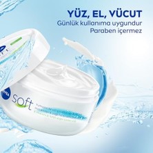 Soft Nemlendirici Bakım Kremi 100 Ml, El,yüz,vücut Kremi, 48 Saat Nemlendirme,jojoba Yağı,e Vitamini,paraben Içermez