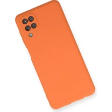 Renas Store Mey Ithalat®  Samsung Galaxy A12 Kılıf Nano Içi Kadife Silikon - Turuncu