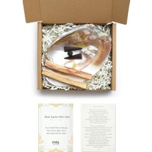 Palo Santo Mini Set - Incili Deniz Kabuğu - Palo Santo Tütsü - Tütsülük - Meditasyon - Pozitif Enerji