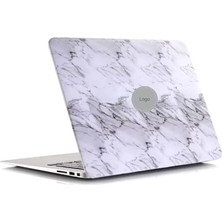 MacBook Air M1 Kılıfı A2337 Uyumlu 13 Inç Premium Deri Kaplama Mermer Desenli Hard Case A2179 A1932 Sert Koruyucu Kapak Çizilme ve Darbe Koruma Kılıfı