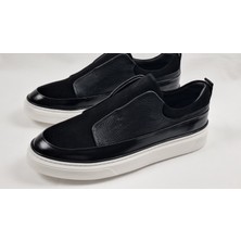 Darkwood-Sneakers-Günlük Spor-Hakiki Deri-Erkek Ayakkabı-Siyah-(Süet+Açma Deri+Deri)