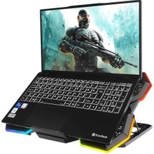 AD-RC13 Bellatrix Rgb Laptop Soğutucu Stand 5 Fanlı, 2 USB Portlu, Ayarlanabilir Yükseklik, 15”-17” Notebook Uyumlu, Siyah
