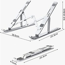 HT-119 Katlanır Laptop ve Tablet Standı, Siyah