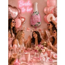 Parti Dükkanı Bride To Be Şişe Folyo Balon 104X48 cm Helyum Uyumlu Pembe Bekarlığa Veda Balonu Bridal Shower Bekarlığa Veda Parti Süsü Gelin Partisi Dekorasyonu