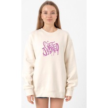 Tshirthane Arcane Get Jinxed Ekru Kadın 2ip Sweatshirt