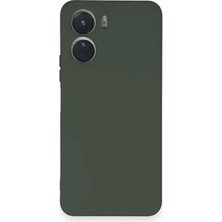A-Luxe Newface Vivo Y16 Kılıf Nano Içi Kadife Silikon - Koyu Yeşil