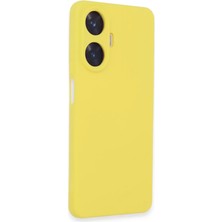 A-Luxe Newface Realme C55 Kılıf Nano Içi Kadife Silikon - Sarı