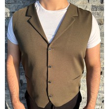 Sabri Zengin Erkek Slim Fit Mono Yaka Yelek