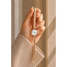 Boris Accessory Kadın Gold Bileklik Saat – Hasır Kordon, Şık&minimal Tasarım