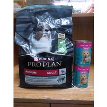 Purina Hassas Sindirıme Sahip Orta Irk Yetişkin Köpek Kuru Mama Kuzu Etli 3 Kg +2 ADET KUZU ETLİ 400 GRAM KÖPEK KONSERVE