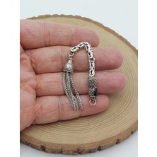 Yaşam Tohumu Gümüş Kaplama Alpaka Tesbih Püskülü (62448)