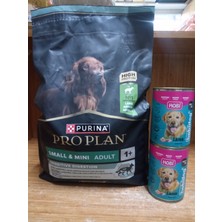 Purina Hassas Sindirime Sahip Küçük Irk Yetişkin Köpek Kuru Mama Kuzu Etli 3 Kg++2 Adet 400 Gram Kuzu Etli Köpek Konserve
