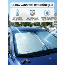 Point Marketing 140X79 cm Katlanabilir Araba Ön Cam Güneşliği Iç Cam Güneşlik Uv Korumalı Isı Yalıtımlı Oto Güneşlik Perdesi