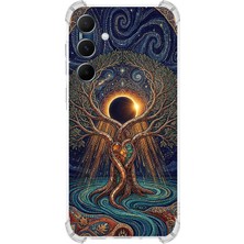 Printify Samsung Galaxy A56 ile Uyumlu Simya Serisi Kozmik Denge Tasarımlı Uv Baskılı Köşe Korumalı Antişok Kılıf