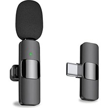 Maybesta Android Bilgisayar Için Profesyonel Kablosuz Yaka Yaka Mikrofonu - Kablosuz Yönlü Kondenser Kayıt Mikrofonu USB C Arayüzü ile Röportaj Video Podcast Vlog Youtube