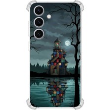 Printify Samsung Galaxy S25FE ile Uyumlu Simya Serisi Gölge ve Cam Tasarımlı Uv Baskılı Köşe Korumalı Antişok Kılıf