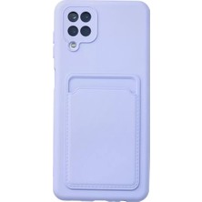 Esplendor Newface Samsung Galaxy A12 Kılıf Kelvin Kartvizitli Silikon - Lila
