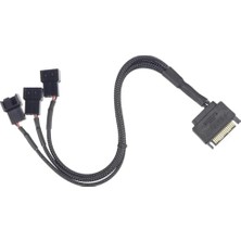 9745 Sata Power To Fan Çevirici 3 Port Y Pin Pwm Çoklayıcı Splitter 30CM 24AWG Fan Kablosu, Bilgisayar Anakartının Cpu Fanının Güç Sağlamak Için Sata Arayüzünü Kullanması Sağlamak