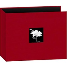 30,48 x 30,48 cm Kumaş 3 Halkalı Bağlayıcı Albümü, Kırmızı
